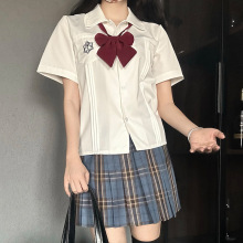 日系附中校服jk制服裙风琴褶短袖衬衫学生学院风套装班服