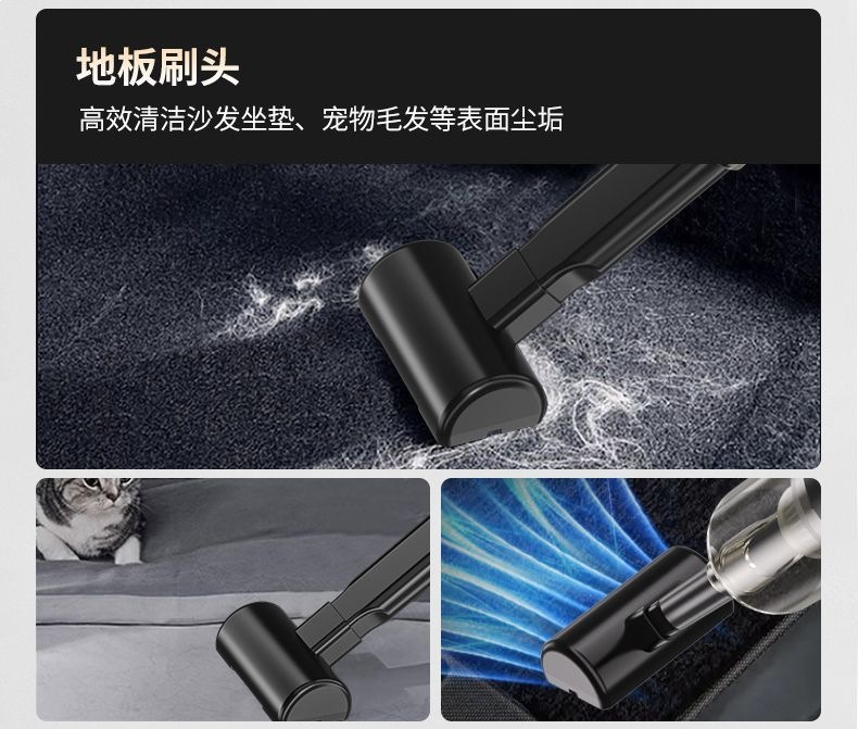 Leben Car Vacuum Cleaner with Strong Suction, Dual-Use for Home and Car, Small Handheld Wireless Mini Vacuum Cleaner for Cars