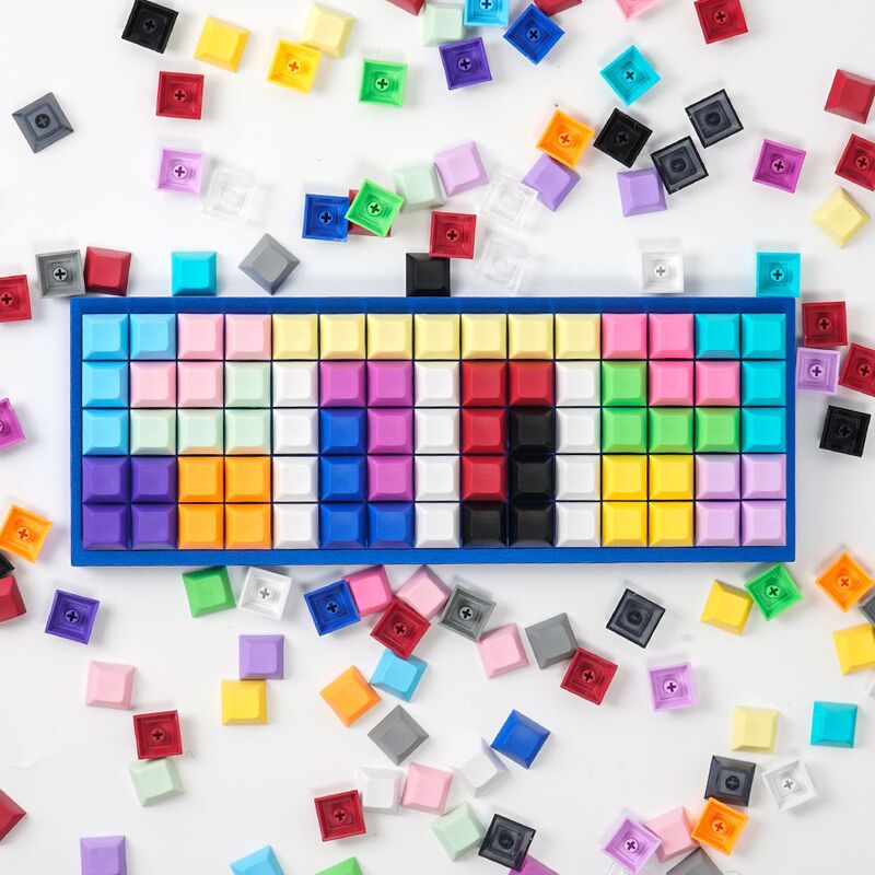 Unengraved DSA keycaps, PBT material, low-profile ball caps, mechanical keyboard, multi-color 1u MX cross-shaped opaque keys Unengraved DSA keycaps, PBT material, low-profile ball caps, mechanical keyboard, multi-color 1u MX cross-shaped opaque keys