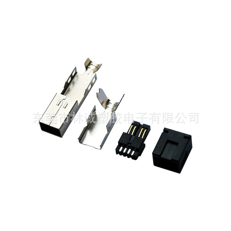 1394B焊线公头,1394 9P Beta连接器,1394B 9P连接器Lineconn林诚