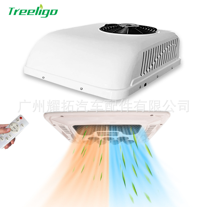 Aire acondicionado para coche, calefacción y refrigeración de 24v, aire acondicionado integrado para habitación, camión, aire acondicionado superior, refrigeración eléctrica para coche de 12v y 220V, aire acondicionado para estacionamiento
