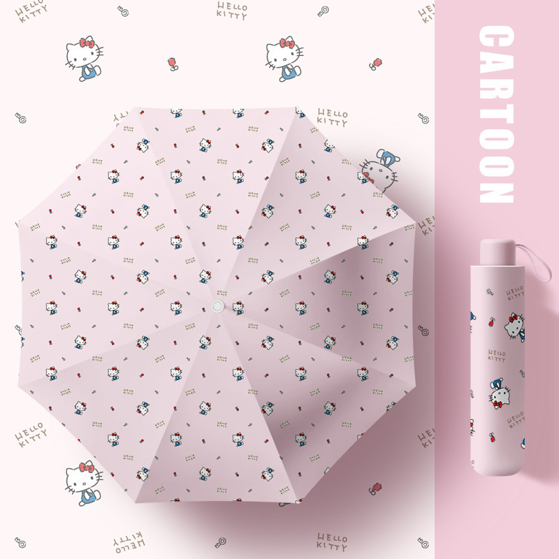 正規品 サンリオ 自動傘 かわいい kt 猫 50% off 晴雨兼用日よけ傘 ハローキティ セット|undefined