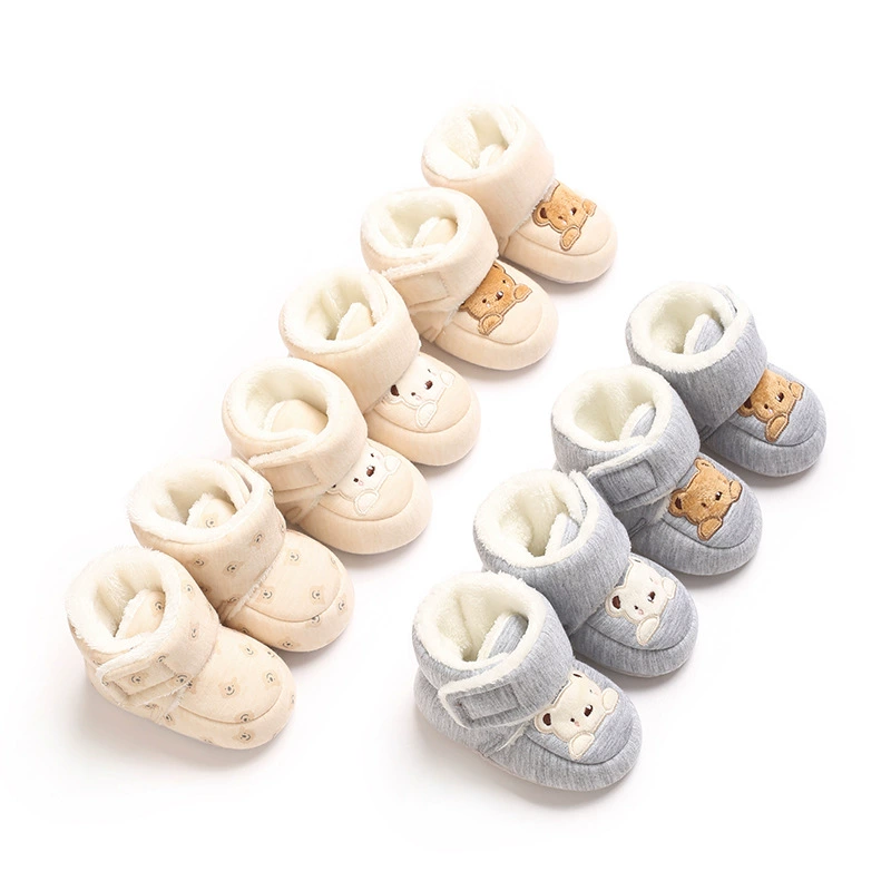 Детская обувь, зимняя утолщенная теплая хлопковая обувь для мужчин и женщин, детская обувь От 0 до 1 года