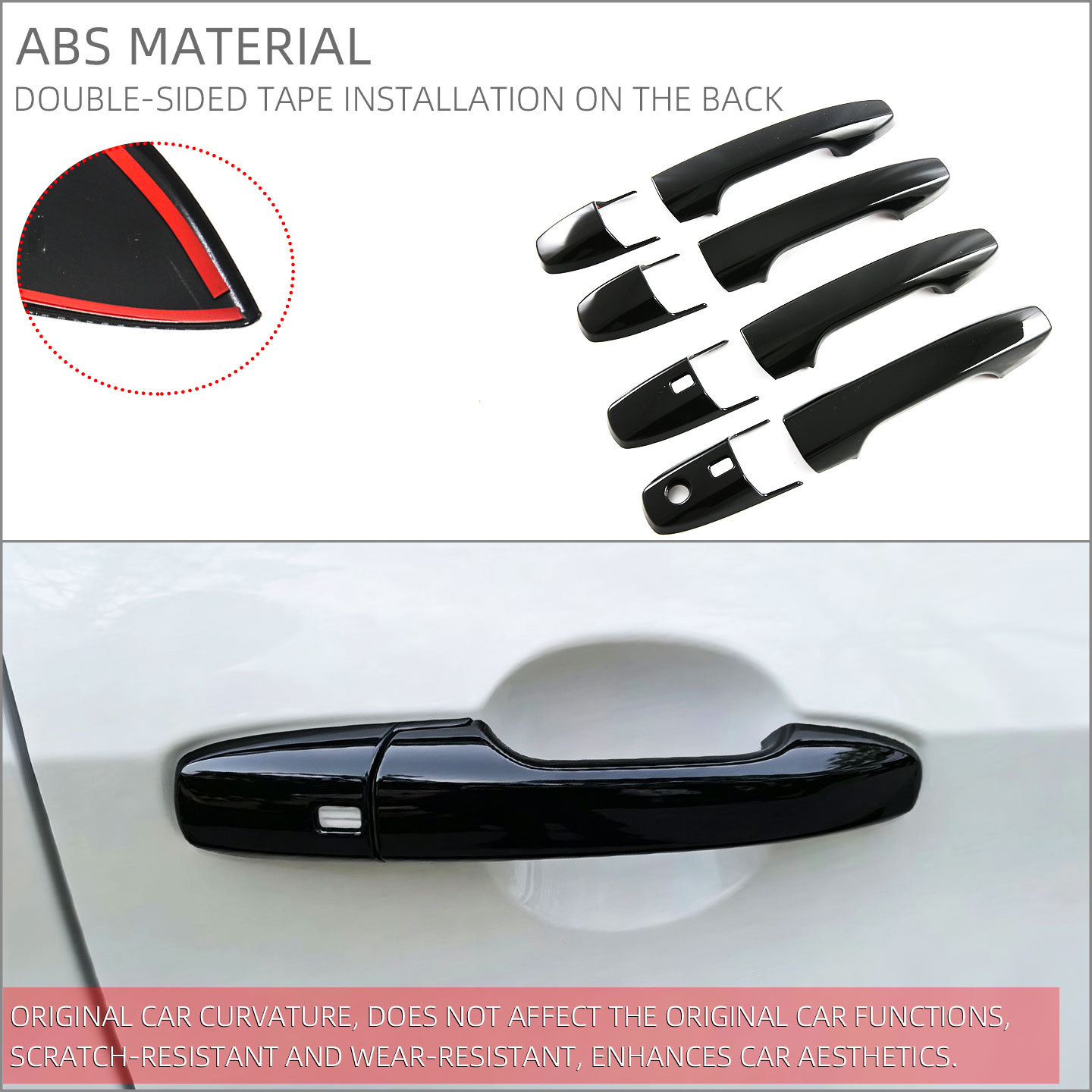 Suitable for 23-26 Models of Vios Yaris Ativ Door Handle Exterior Decoration Accessories Car Door Handle Modification