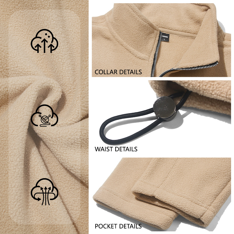 Monochrome Man- 2026 Cross-Border European And American Autumn/Winter Men's Half-Zip Stand Collar Long Sleeve Pullover Jacket_voghion.com