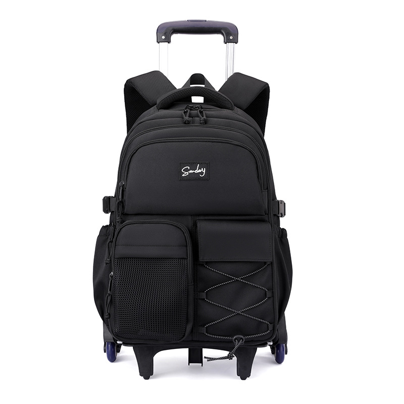 Mochila de tracción para niños de peces naturales, estudiantes de primaria de grado 3 - 6 pueden escalar escaleras, moda de alta capacidad, bolsas de tracción de escuela secundaria