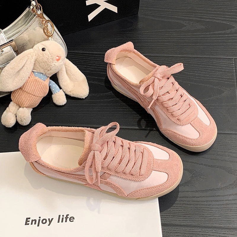 First-Layer Cowhide + Ice Silk Mesh Breathable Retro German Training Shoes for Women 2026 New Style Lace-Up Casual Shoes Sports Sneakers First-Layer Cowhide + Ice Silk Mesh Breathable Retro German Training Shoes for Women 2026 New Style Lace-Up Casual Shoes Sports Sneakers