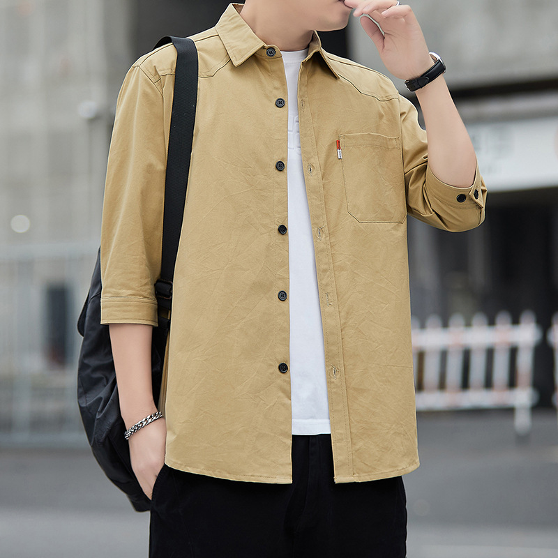 Q6626 three-quarter sleeves-khaki