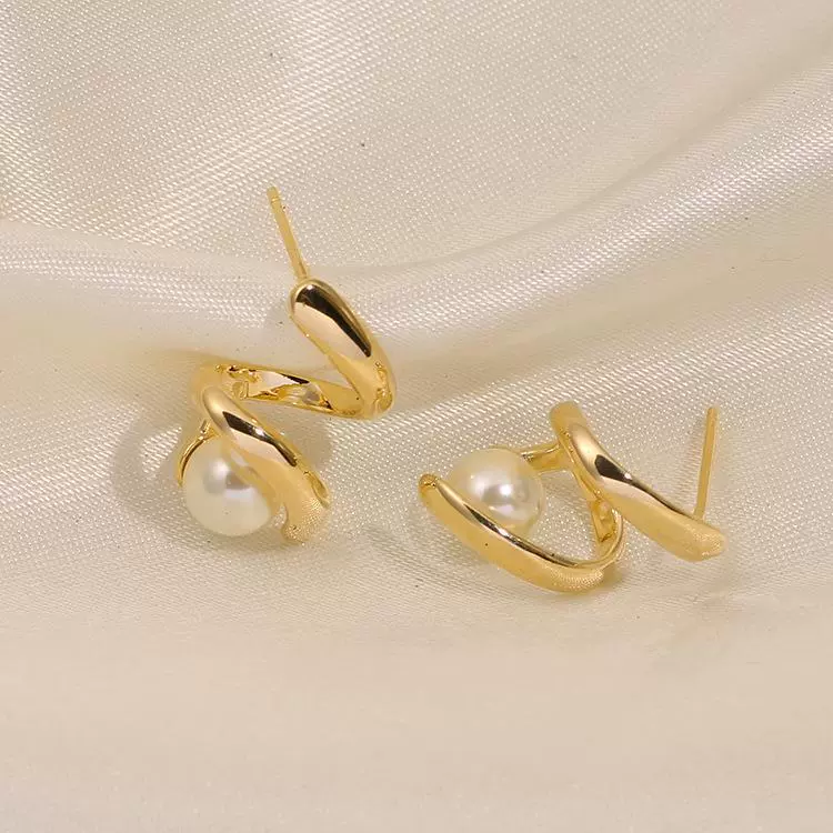 Маленькие дизайнерские серьги из жемчуга, клипсы для уха, противомоскитная свеча, без пирсинга ушей