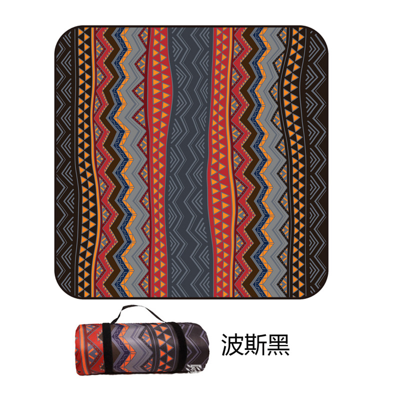 Ethnic style moisture-proof mat thickened picnic mat tent picnic cloth spring outing lawn mat picnic mat aluminum film thickened mat