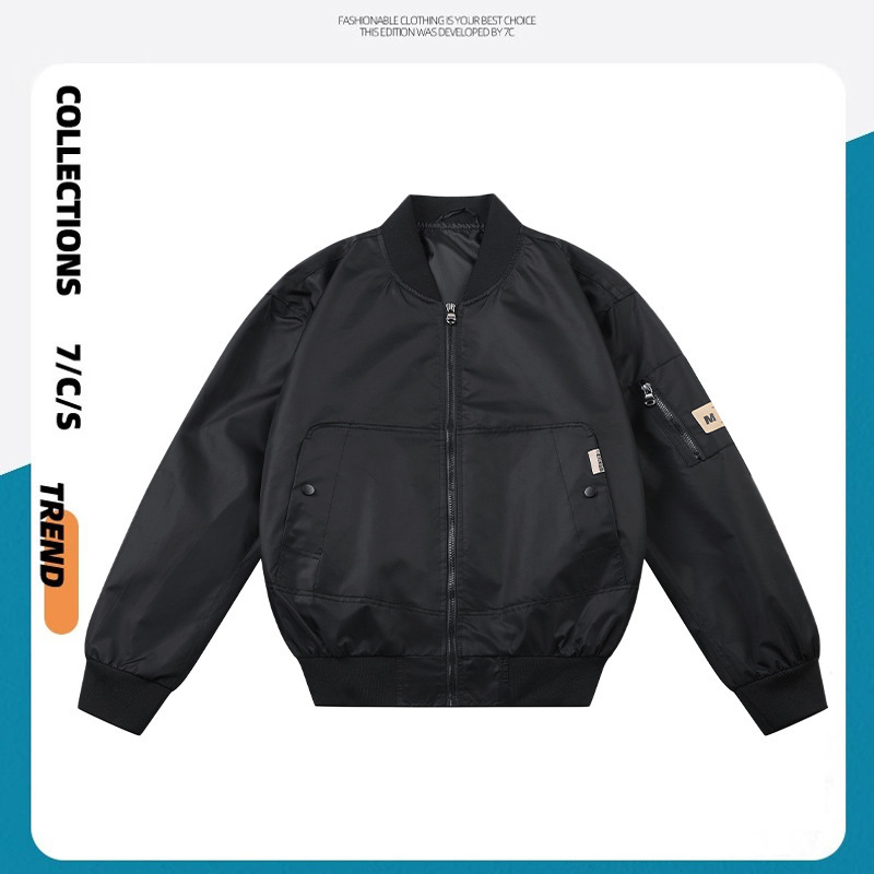 Cross-Border Baseball Uniform Jacket Men's Spring and Autum 2025 New Trendyy Loose Casual American Workwear Flight Jacket Cross-Border Baseball Uniform Jacket Men's Spring and Autum 2025 New Trendyy Loose Casual American Workwear Flight Jacket