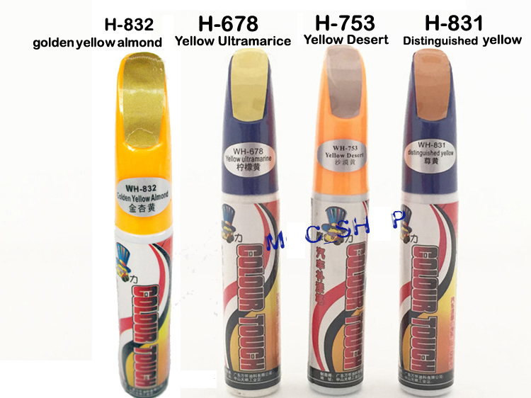 Moli Green Series Car Touch-Up Pen, Car Paint Scratch Repair Pen, Black, White, Red, Silver, Gray, Blue, Gold, Brown, Yellow