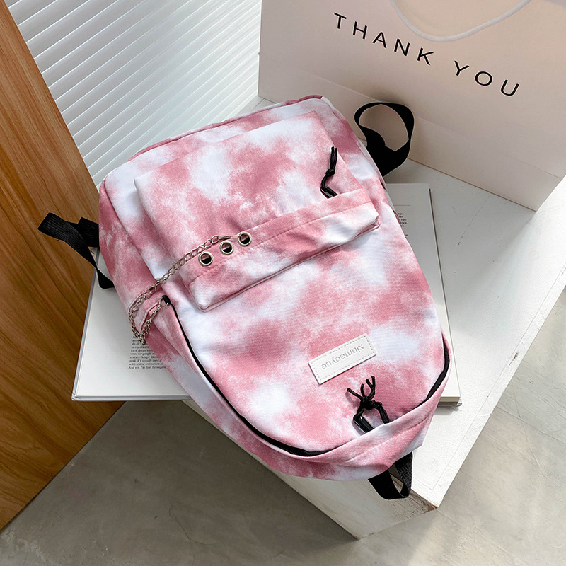Mochila escolar de gran capacidad, bolso femenino, versión coreana, mochila para estudiantes de secundaria, mochila de viaje Mori tie-dye
