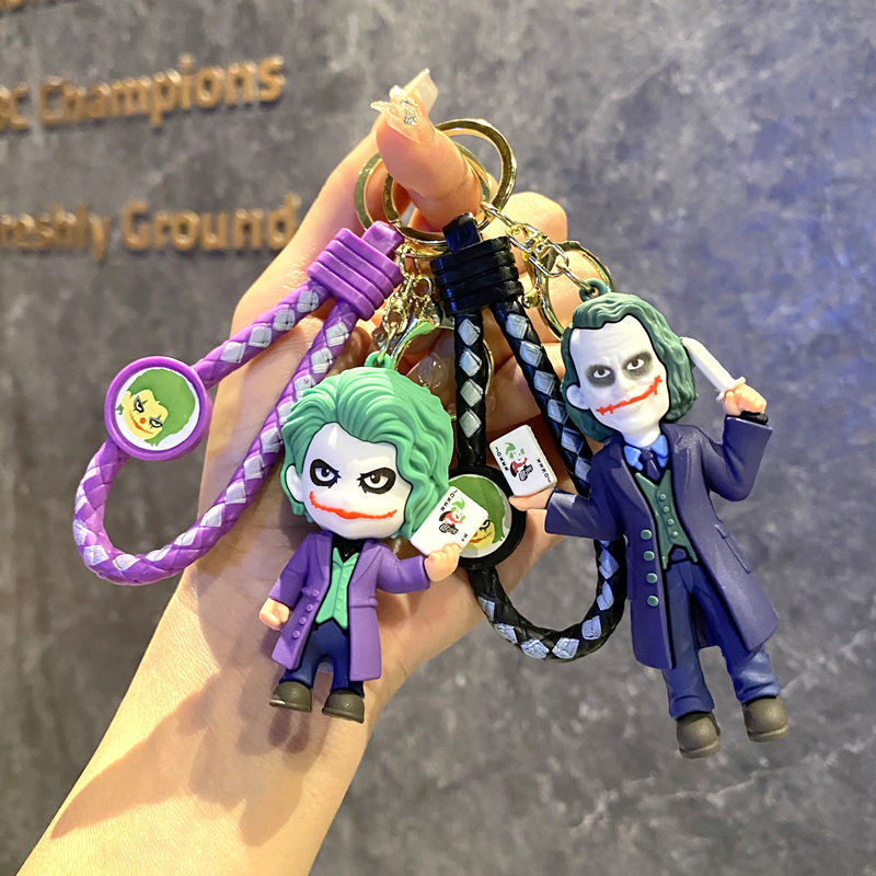 Cross-border Joker Batman Keychain Pendant PVC Doll Keychain Cute Cartoon Accessories Car Bag Women