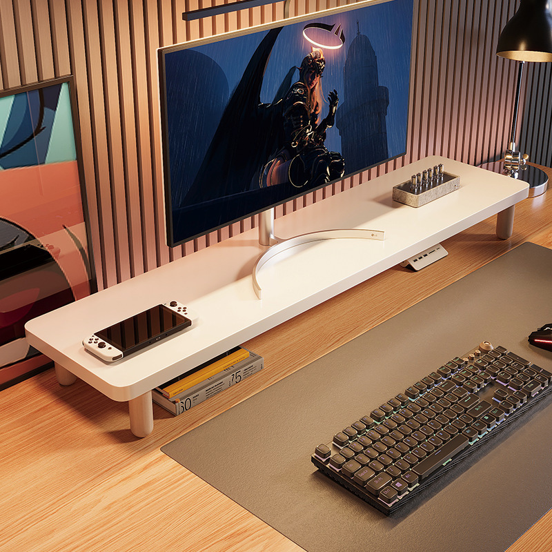 Computer Desk Storage Rack Screen Panel Heightening Stand Desktop Monitor Office Desk Bracket Simple Modern