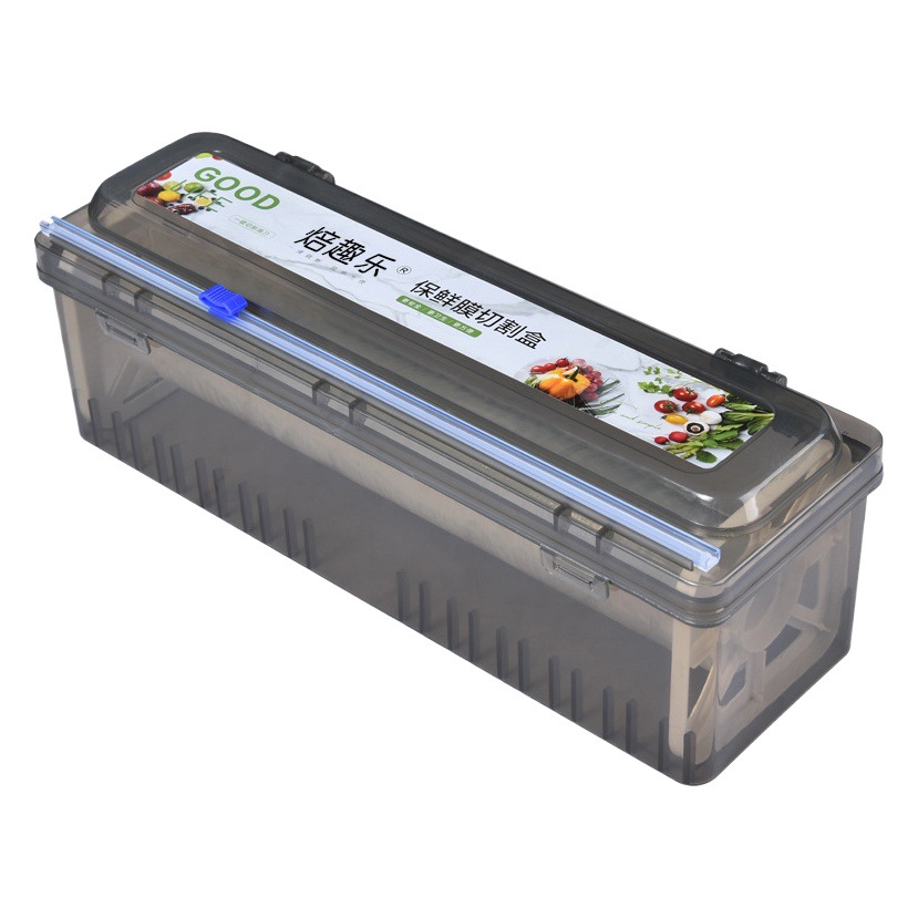 Plastic Wrap Cutter Large Roll Kitchen Household Food Grade Economical Food Wrap Cutting Box Storage Commercial