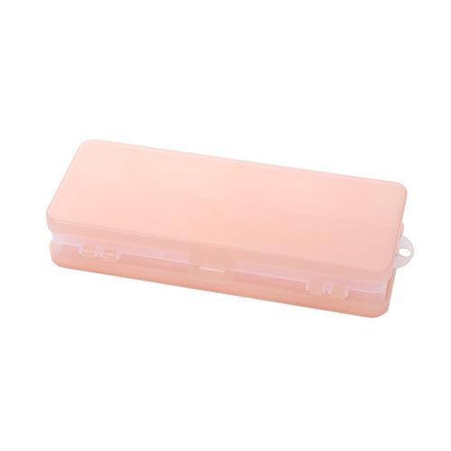 Frosted pp stationery box, double-sided open student desktop storage pencil box, double-sided open pencil box, multi-purpose creative plastic box