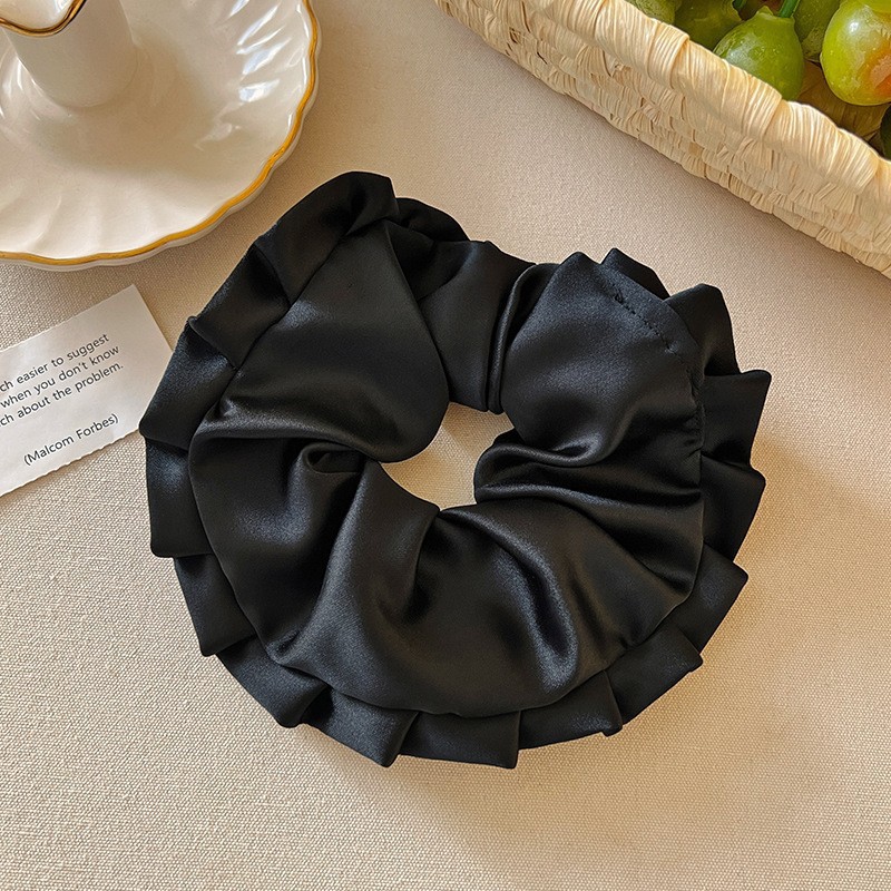 주름머리끈-블랙