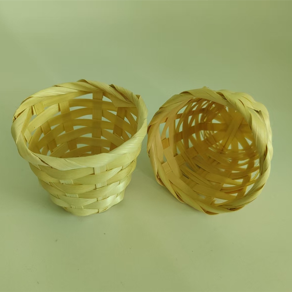 Mini Cesta de Almacenamiento de Bambú de Bambú Hecho a Mano para Escritorio y Hogar image 3