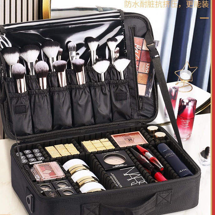 Cosmetic bag, handheld capacious shoulder bag, organizer bag