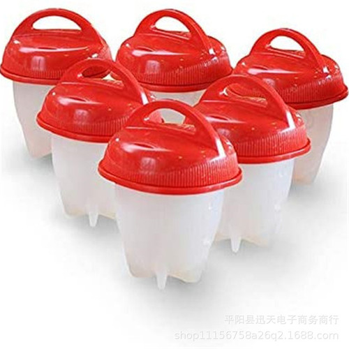 Cross-border cooking egg boiler high temperature resistant plastic silicone egg cup kitchen utensil artifact steamed egg cup six pack cross-border