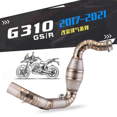 BMW G310 motosiklet üçün titan ərintisi ön və karbon lifli səsboğucu borusu