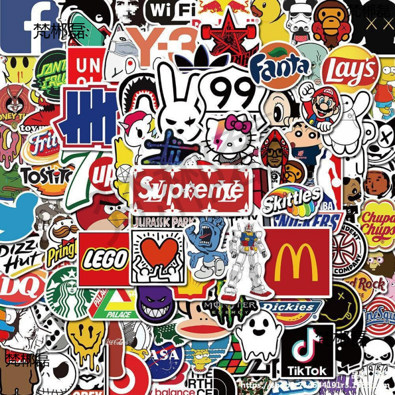 600 Trendy Brand Stickers Surper Sneakers Suitcase Tablet Phone Case Handbook Decorative Waterproof Stickers