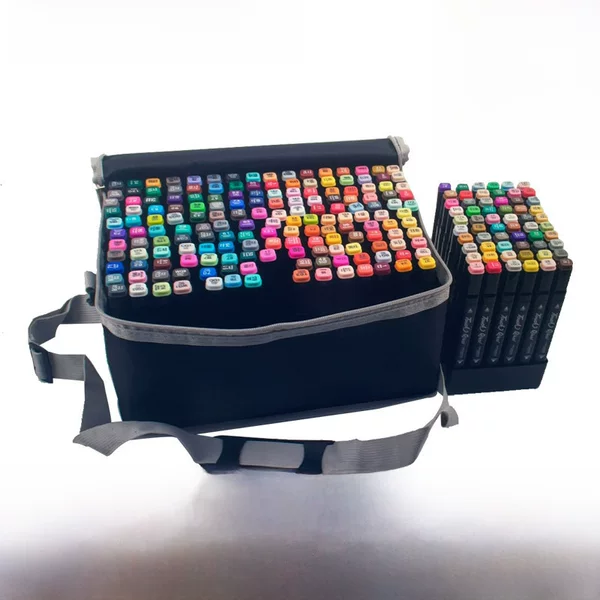 Marker pen suit 168 color brush double marker pen 80 color children's painting suit 24 color oily marker pen