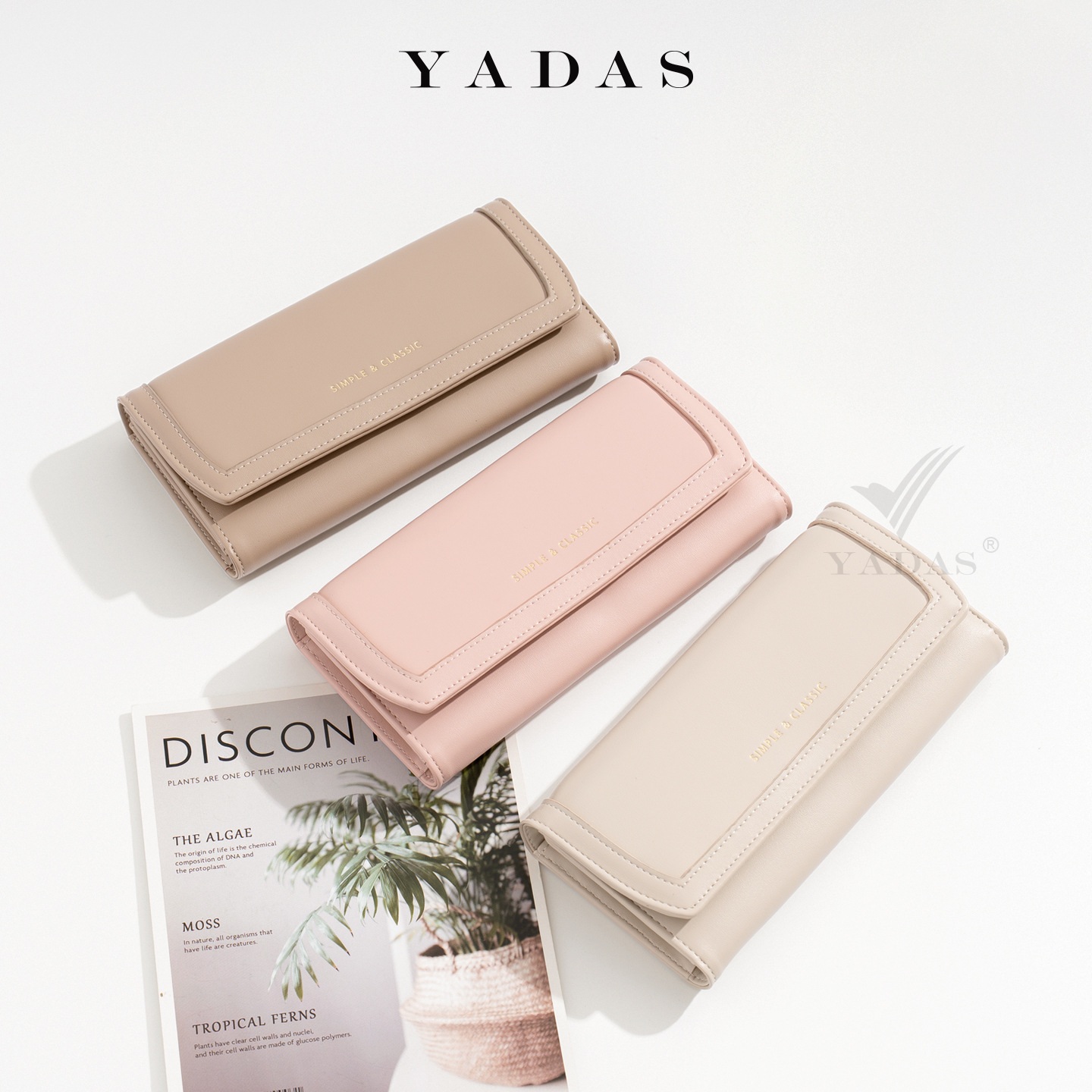 Monedero japonés simple, monedero maduro plegable para mujeres, nuevo nicho