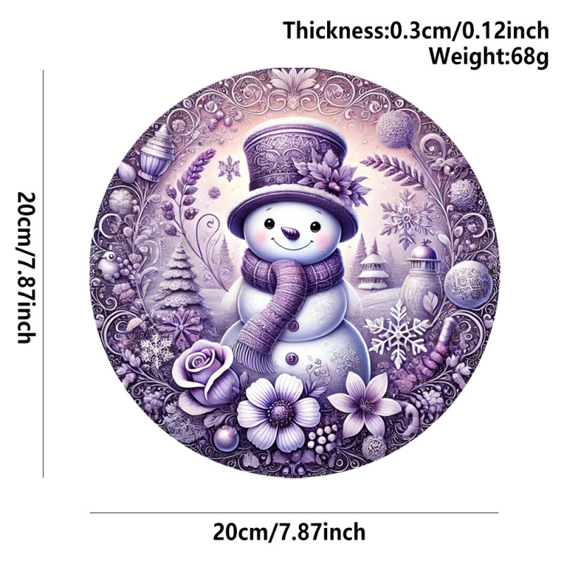 現物クリスマス装飾品ペンダント木製看板シリーズサンタクロース雪だるまヘラジカ円形標識表札|undefined
