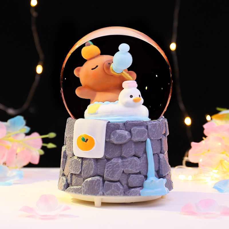 卡通水晶球发光小夜灯星空情书家居桌面摆件儿童生日礼物小礼品|undefined