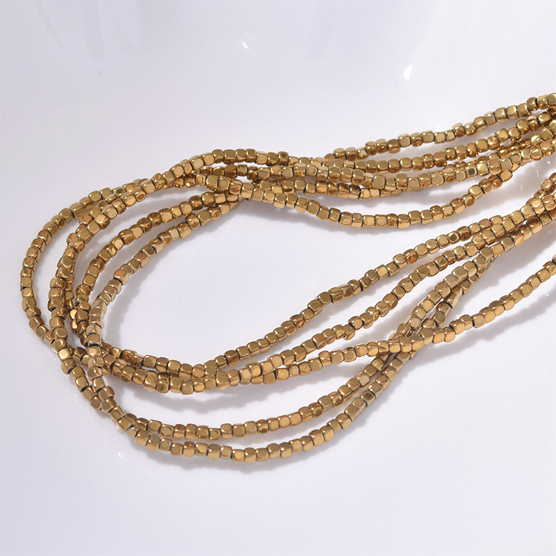20g Weight Beads Jewelry Making Type 2*2mm Jewelry Making Size DIY Jewelry Accessories Classification 0.6mm Hole Size 210 Pieces Per Piece Quantity Hematite Material Geometric Pattern Plating Design Simple Style Style 210 Pieces Per Piece 2*2mm 0.6mm Hematite Geometric DIY Jewelry Accessories Beads 2