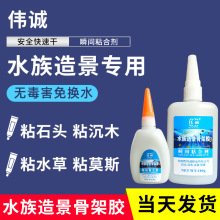 伟诚造景骨架胶粘沉木杜鹃根粘石头水草莫斯胶鱼缸水景专用50快干