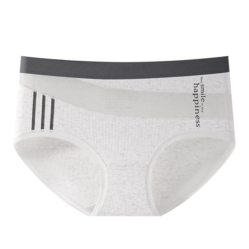 Ropa interior deportiva americana, entrepierna antibacteriana para niñas, algodón puro, 2025 nuevo estilo de verano, cintura media, ropa interior de mujer sin costuras