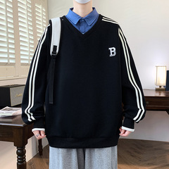 春秋季13青少年卫衣男孩12岁15初高中学生打底衫14大童假两件上衣