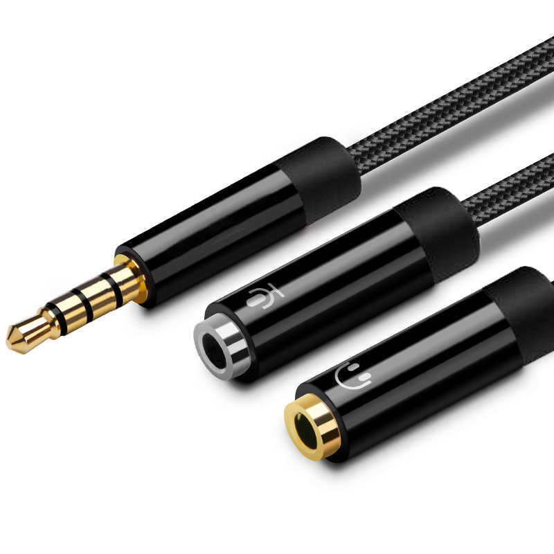 Auxオーディオケーブル3.5mm回転2rca一分二母口双蓮花頭接続携帯電話カップル分配線|undefined