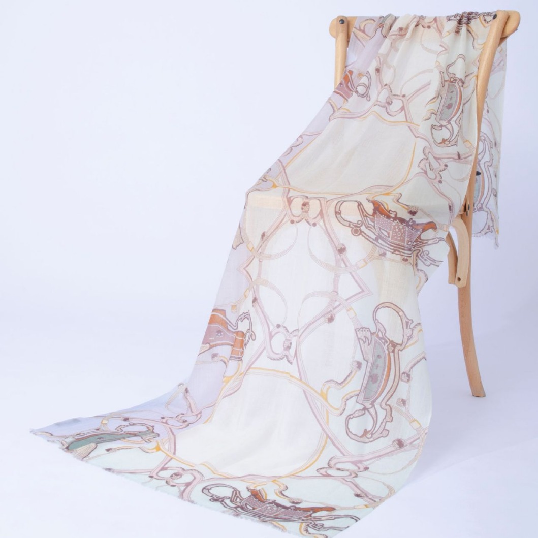 Fábrica de Mongolia Interior cabello recto impresión de cachemira ligera y delgada otoño y invierno cuatro estaciones de hombro bufandas para mujeres