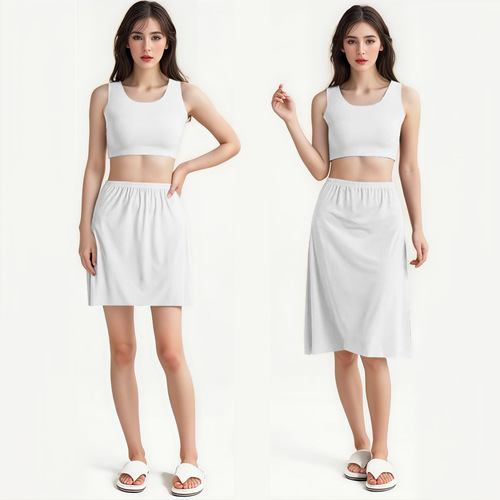 Women's halter neck camisole, can be worn alone or layered, sexy beautiful ice silk invisible, versatile, casual medium-long length base layer