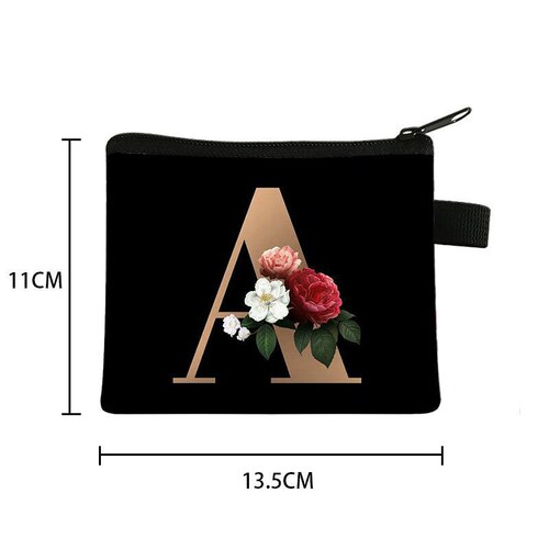 Bestselling Letter-Printed Kids' Coin Purse, Student-Grade Polyester Card Holder, Simple & Portable Coin Storage Bag