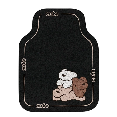 Car Carpet | Mat Thickened Universal Peihui - colorful-silk-circle-happy-dog-top-1