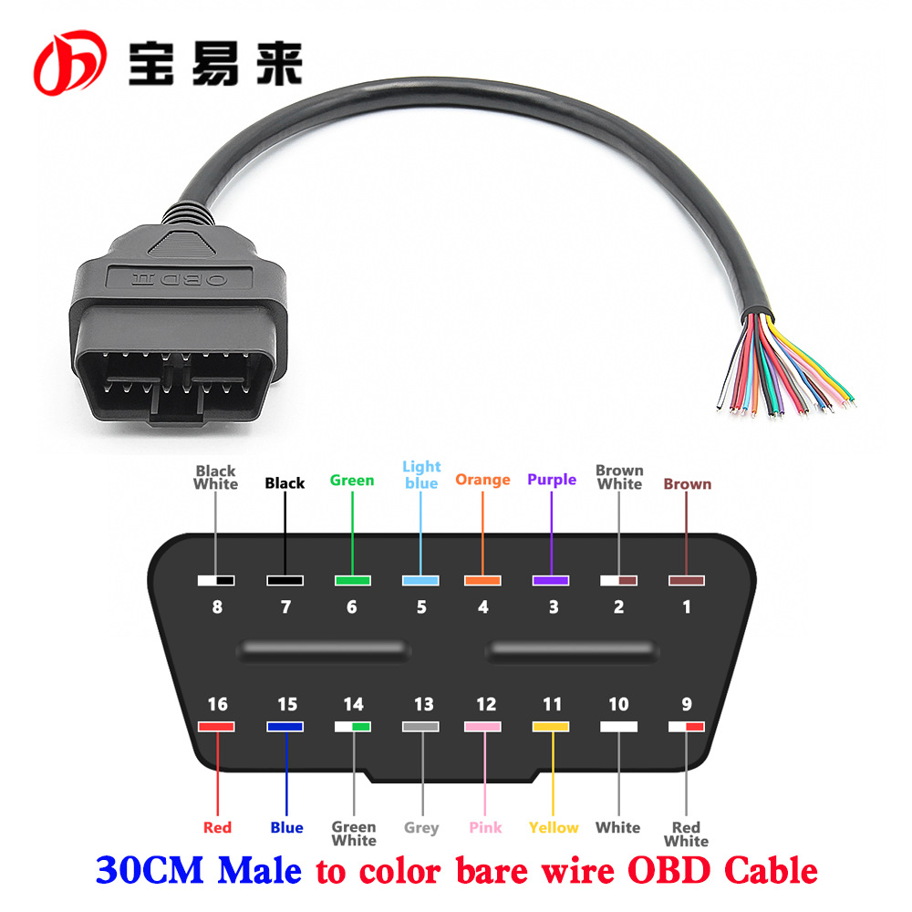 30CM Male to color bare wire 1