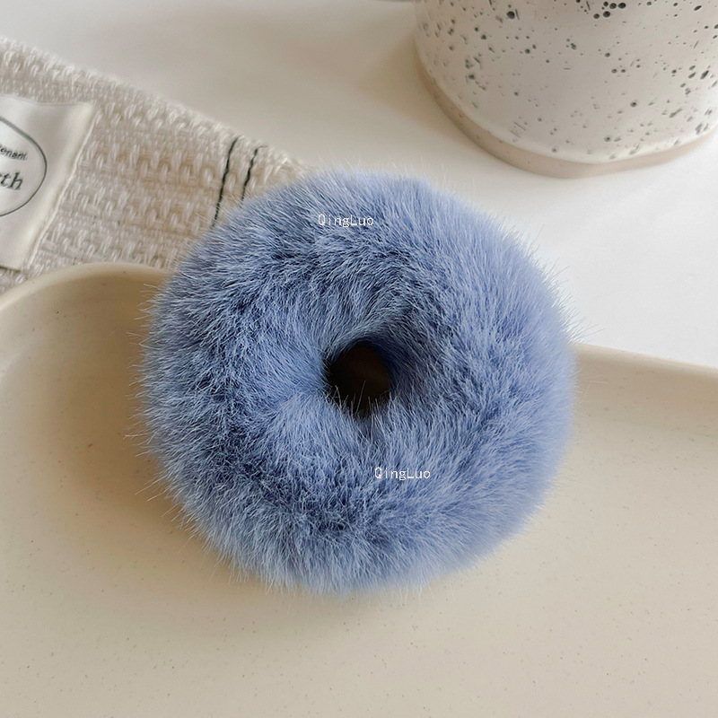 Cerchio per capelli in peluche, corda per capelli, carina, dolce, corda per la testa, semplice, tutto, fascia elastica alta_voghion.com