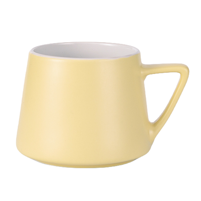 Transfronterizo de Amazon taza blanca taza de alto aspecto creativo Oficina taza de café pareja taza de agua Taza de cerámica