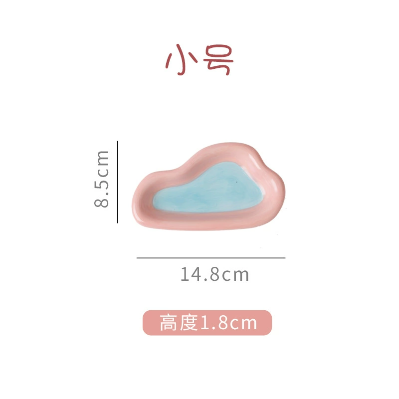 Южнокорейский INS Wind Creative Hand -painted Tu Dan Cartoon Catal House Breakfast Disk High Beauty Dessert Pan Salad Pan