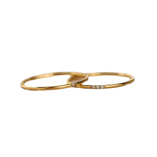 Highly recommended!  Non-fading broken diamond Japanese style ring for women simple niche light luxury ins wind tail ring