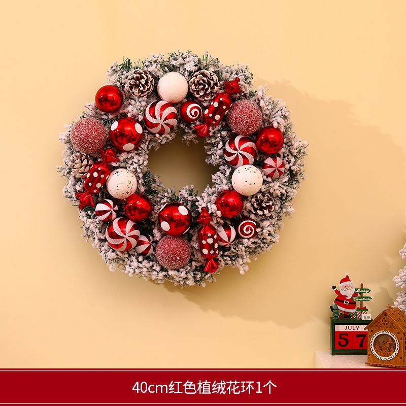 Decoraciones navideñas transfronterizas creativas guirnaldas navideñas puertas colgantes de caña ventanas atmósfera diseño de colgantes navideños