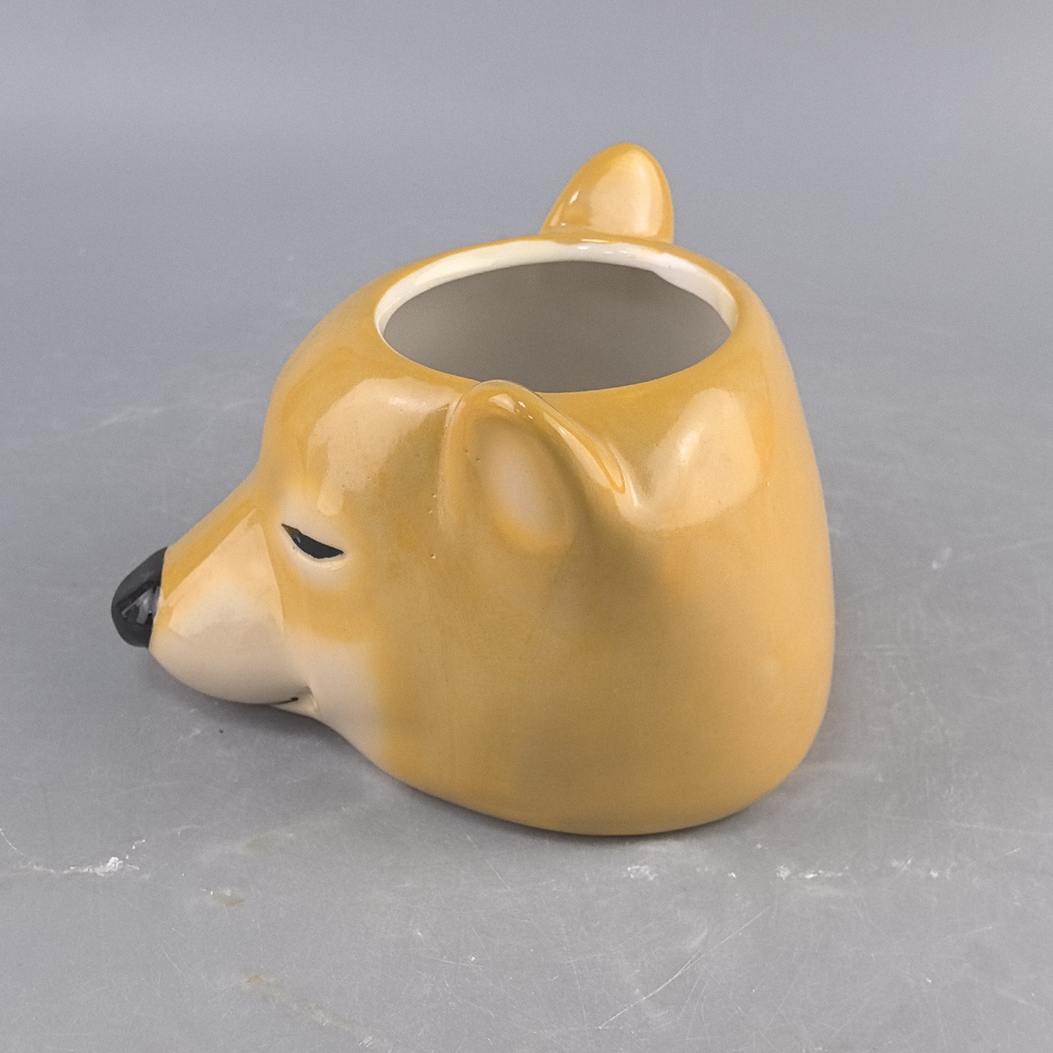 Caricatura extraña taza de cerámica de agua de perro de madera casera taza de leche encantadora pareja marca taza regalo creativo de cumpleaños