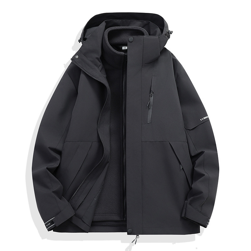 2025 Outdoor Sports Three-In-One Fleece-Lined Warm Jacket Autumn and Winter Couple Outdoor Windproof Mountaineering Clothing 016 2025 Outdoor Sports Three-In-One Fleece-Lined Warm Jacket Autumn and Winter Couple Outdoor Windproof Mountaineering Clothing 016