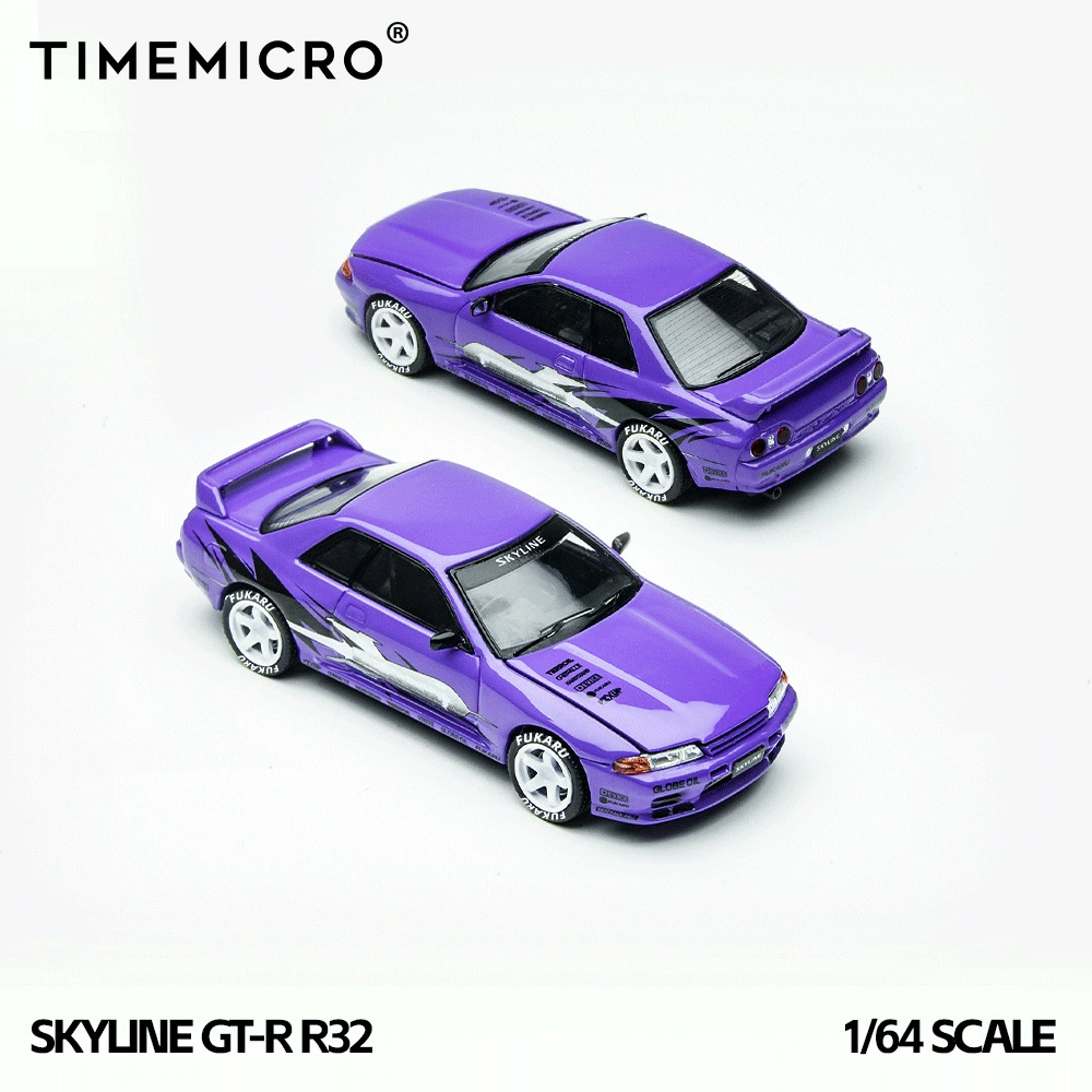 Модель автомобиля 1:64 Skyline GT-R R32 Los Santo Drift, литая модель (алюминиевый сплав)
