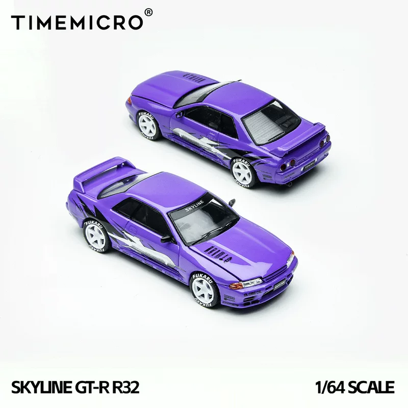 Модель автомобиля 1:64 Skyline GT-R R32 Los Santo Drift, литая модель (алюминиевый сплав)